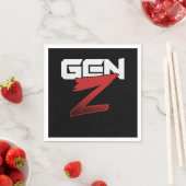 世代Zミレニアル世代Z世代の世代のブーマーの贈り物 スタンダードカクテルナプキン (インサイチュ)