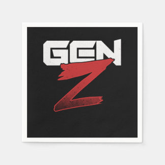 世代Zミレニアル世代Z世代の世代のブーマーの贈り物 スタンダードカクテルナプキン