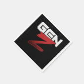 世代Zミレニアル世代Z世代の世代のブーマーの贈り物 スタンダードカクテルナプキン (角)