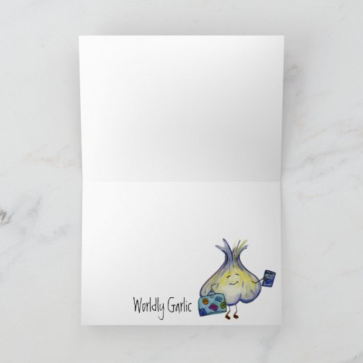 世俗的にんにく空白のく、グリーティングカード カード (内部)
