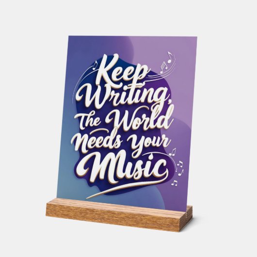 世保界は君の音楽を必要としている アクリルサイン (傾斜)