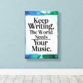 世保界は君の音楽を必要としている キャンバスプリント (インサイチュ (ウッドフロア))