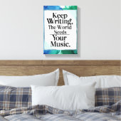 世保界は君の音楽を必要としている キャンバスプリント (インサイチュ (寝室))