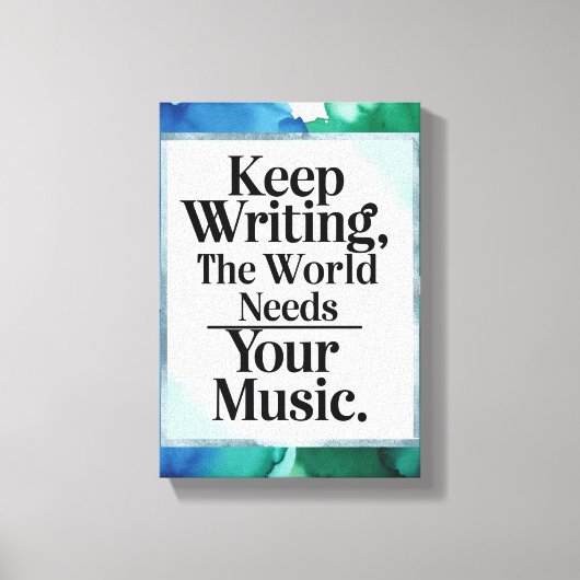 世保界は君の音楽を必要としている キャンバスプリント (正面)