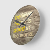 世信じ界に善あり。良くしなさい。 ラウンド壁時計 (傾斜)