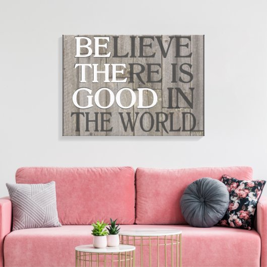 世信じ界の画布は好い キャンバスプリント (インサイチュ (リビング))