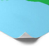 世図解入りの、写真付きの界地図3 ポスター (角)