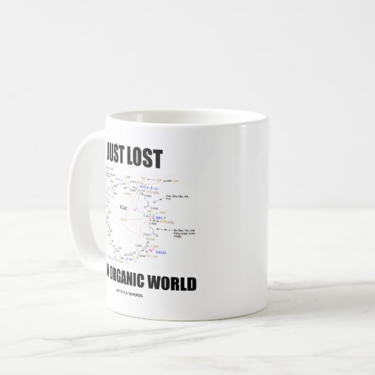 世失った界に無いオーガニックサイクルユーモア コーヒーマグカップ (正面左)