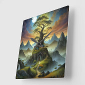 世失った界 スクエア壁時計 (傾斜)