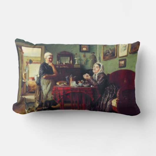 世帯会話（Konstantin Makovsky著） ランバークッション (正面)