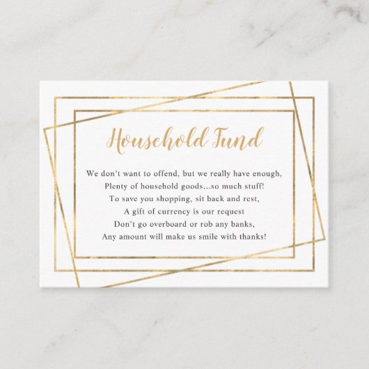 世帯基金ブライダルシャワー結婚又は エンクロージャーカード (正面)