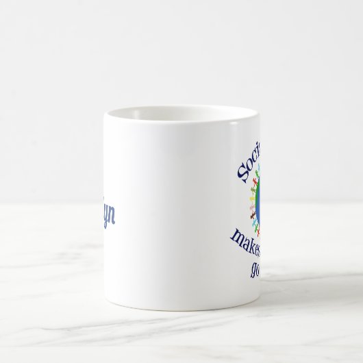 世感動的界を動かす社会事業 コーヒーマグカップ (中央)