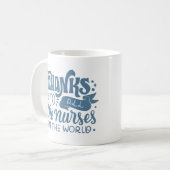 世感謝してい界のすべてのナースに コーヒーマグカップ (正面左)