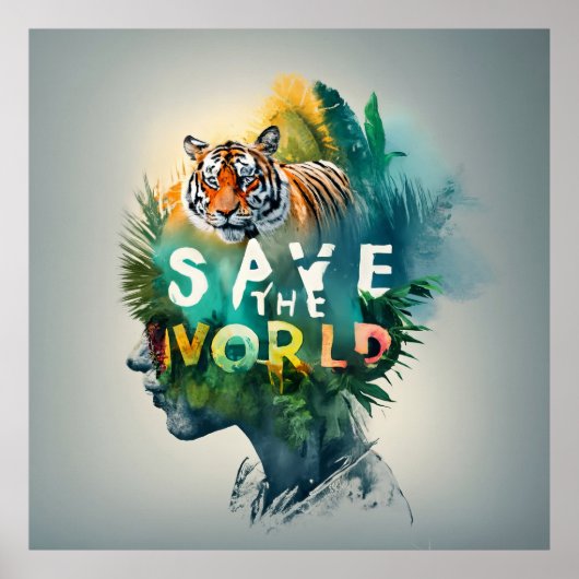 世救界、絶滅危惧動物種 ポスター (正面)