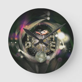 世教え界平和 ラウンド壁時計