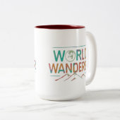 世数々の界の不思議な文字デザイン ツートーンマグカップ (正面右)