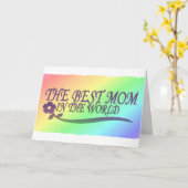 世最高のの中の母 カード (黄色い花)