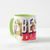 世最高の界のカラフルマグカップのパパ マグカップ (正面左)