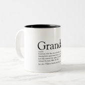 世最高の界のグランドパ、グランドパ、パパ定義 ツートーンマグカップ (正面左)