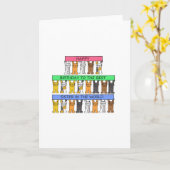 世最高の界のハッピーバースデー猫の姉妹 カード (黄色い花)