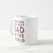 世最高の界のパパ赤素朴父の日 コーヒーマグカップ (正面左)