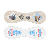 世最高の界のパパ4枚パーソナライズされたの写真 野球ボール (パネル)