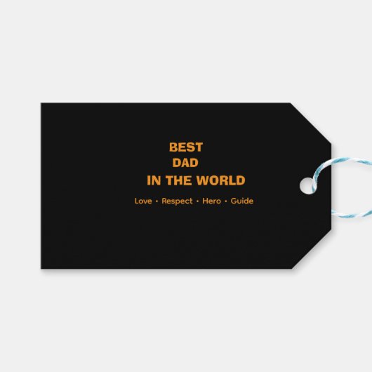 世最高の界のパパ ギフトタグ (正面(横))
