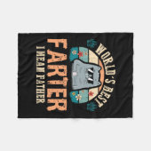 世最高の界のファーター私は父の猫のパパを意味する フリースブランケット (正面(横))