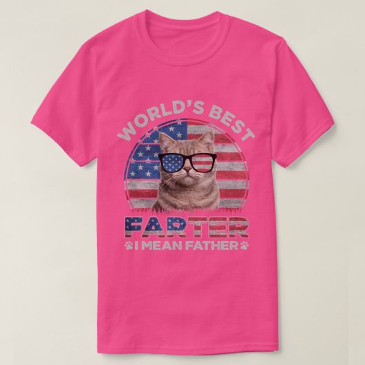 世最高の界のファーター私は父の猫のパパを意味する Tシャツ (デザイン正面)