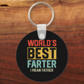 世最高の界のファーター私は父メンス父の日を意味する キーホルダー (正面)