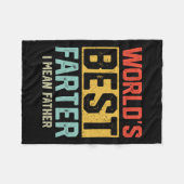 世最高の界のファーター私は父メンス父の日を意味する フリースブランケット (正面(横))