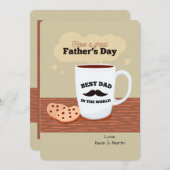 世最高の界のフォトカードのパパ 招待状 (正面/裏面)