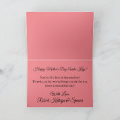 世最高の界の叔母パーソナライズされた カード (内部)