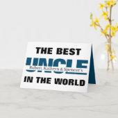 世最高の界の叔父パーソナライズされた カード (黄色い花)