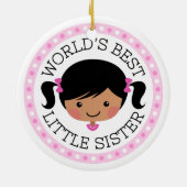 世最高の界の妹の漫画の女の子黒髪 セラミックオーナメント (裏面)