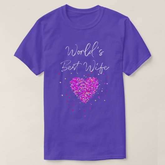 世最高の界の妻結婚の記念日 Tシャツ (デザイン正面)