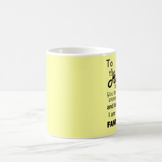 世最高の界の母おもしろい母 コーヒーマグカップ (中央)