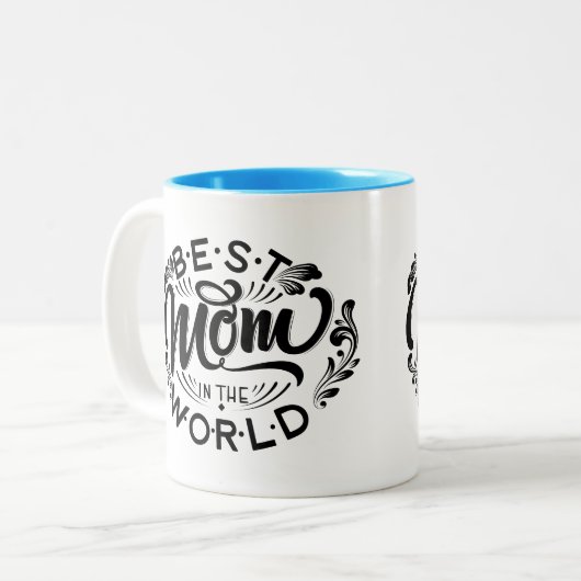 世最高の界の母の日の2トーンコーヒー ツートーンマグカップ (正面左)