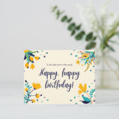 世最高の界の母へ誕生日 ポストカード (スタンド正面)