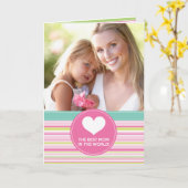 世最高の界の母カラフルファッション カード (黄色い花)