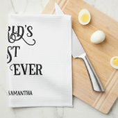 世最高の界の母母の日、シェフ母 キッチンタオル (四つ折り)