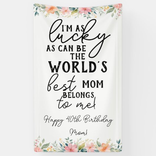 世最高の界の母生誕生日報バナー90th, 80th 60th 横断幕 (縦)