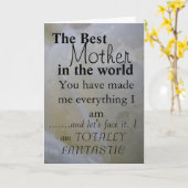 世最高の界の母 カード (黄色い花)