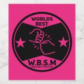 世最高の界の母 ワインラベル (シングルラベル)