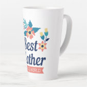 世最高の界の母 |母の日 カフェラテマグ (右アングル)