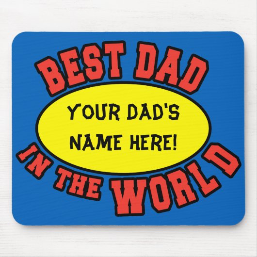 世最高の界の父の日のカスタマイズパパ マウスパッド (正面)