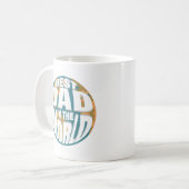 世最高の界の父の日のパパのシンプルヴィンテージ コーヒーマグカップ (正面左)