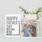 世最高の界の父の日のパパ | フォトカード カード (スタンド正面)