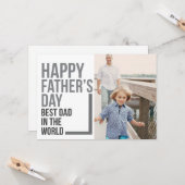 世最高の界の父の日のパパ | フォトカード カード (正面/裏面インサイチュ)