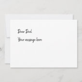 世最高の界の父の日のパパ | フォトカード カード (裏面)